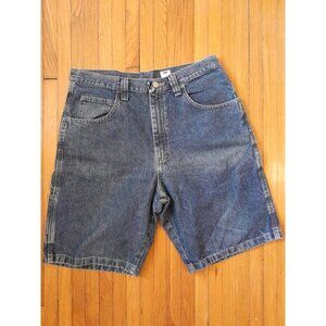 Vintage Wrangler Carpenter Jorts Jean Shorts Work School Casual Size 33 Blue